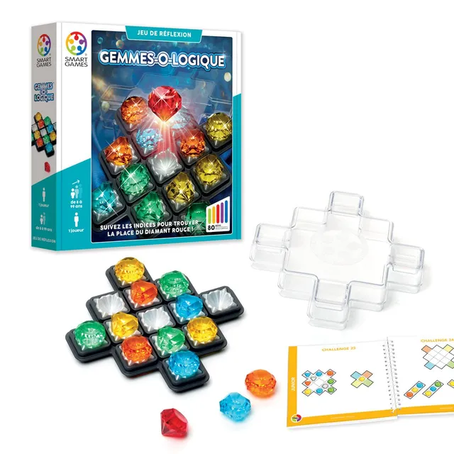 smartgames-jeux-classiques-gemmes-o-logique-jeu-logique-80-d-fis image 1