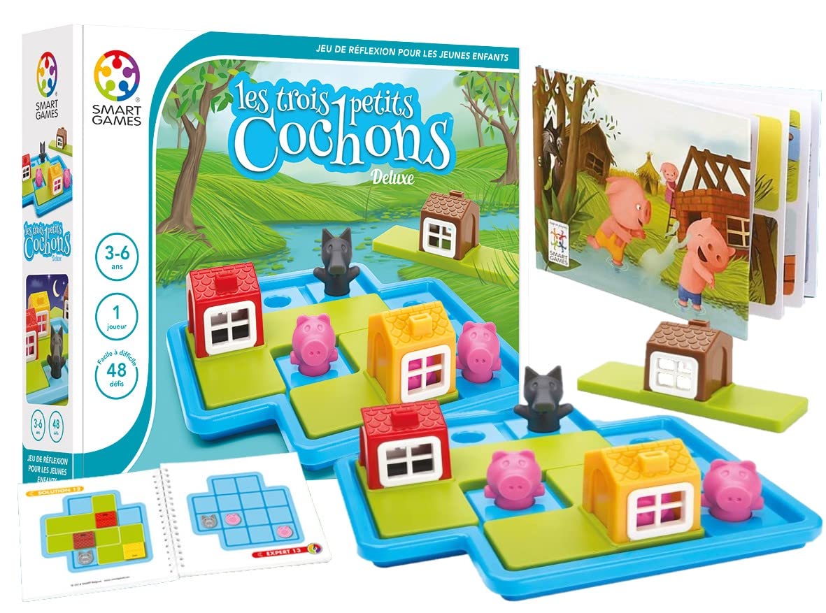 smartgames-trois-petits-cochons-jeu-r-flexion-48-d-fis-3-ans image 1