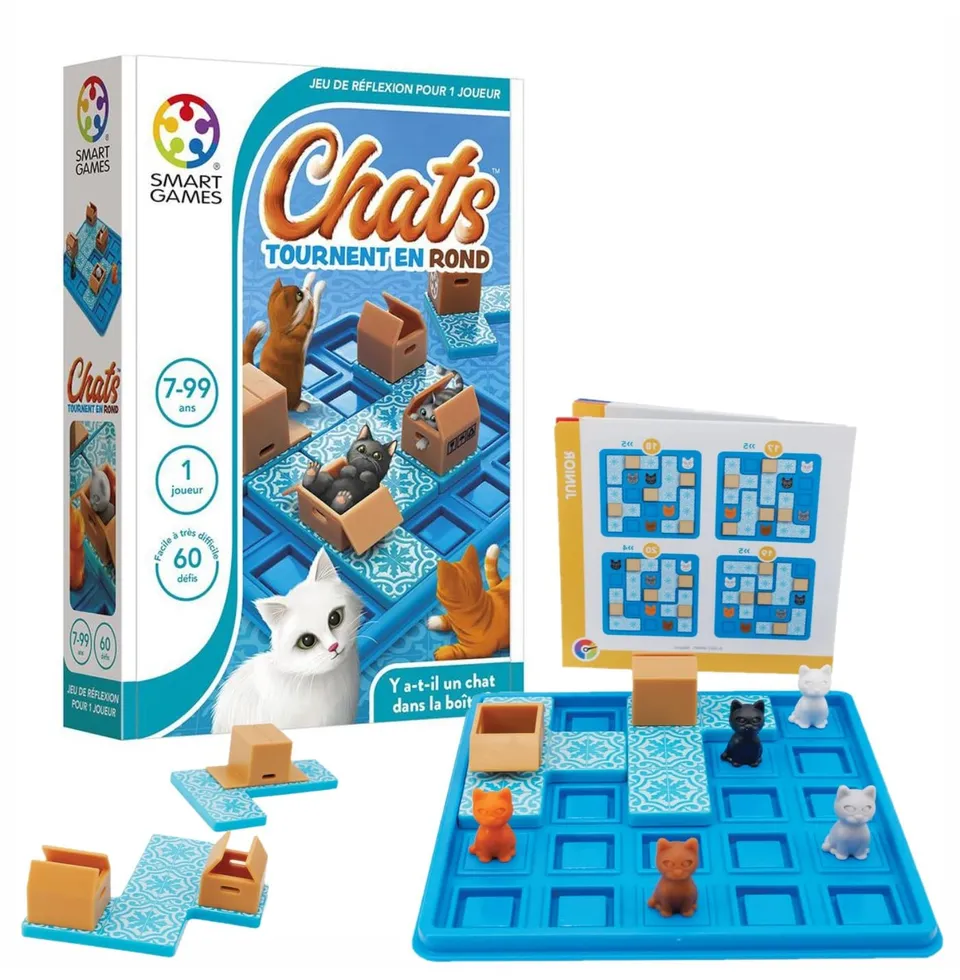 smartgames-chats-tournent-en-rond-puzzle-chat-60-d-fis-7-ans image 1